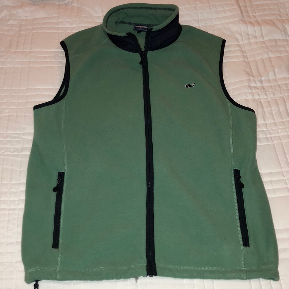 Vineyard Vines Green Fleece Mens Vest